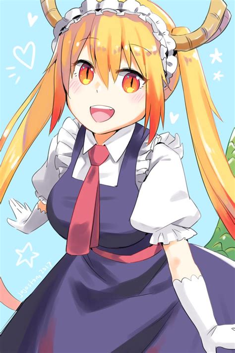 Surrounded by the sweets and foods that she loves, she drops her belongings and begins to strip off her clothes. . Dragon maid hentai